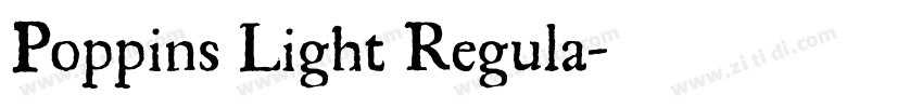 Poppins Light Regula字体转换